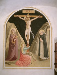 Crucifixion with St. Dominic, from cell 25 by Fra Angelico